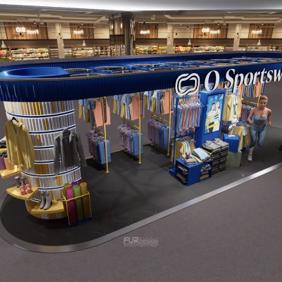 ออกแบบ ผลิต และติดตั้งร้าน : ร้าน O Sportware (The Mall บางกะปิ) กทม.